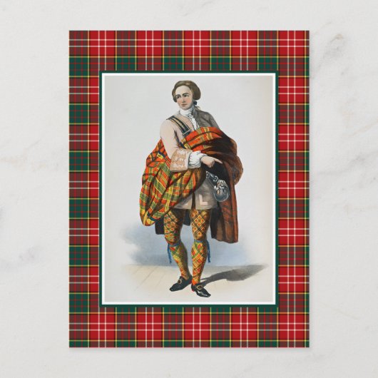 Clan Ogilvie Vintag Illustration Tartan Frame Postkarte (Vorderseite)