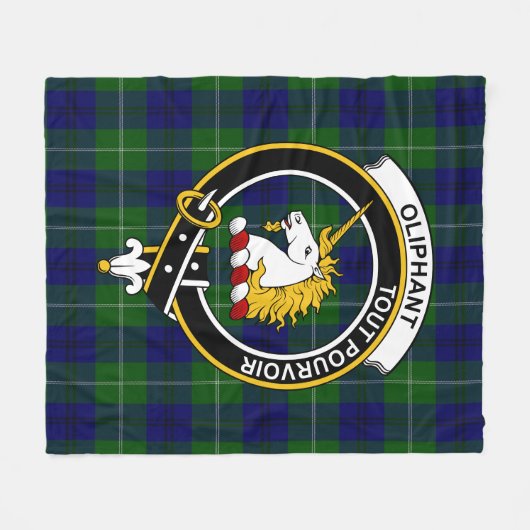 Clan Oliphant Modern Tartan Kariert Fleecedecke (Vorderseite (Horizontal))