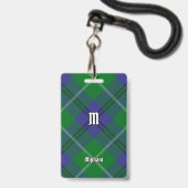 Clan Oliphant Tartan Abzeichen Ausweis (Vorderseite mit Lanyard)