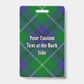 Clan Oliphant Tartan Abzeichen Ausweis (Rückseite)