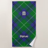 Clan Oliphant Tartan Beach Towel Strandtuch (Vorderseite)