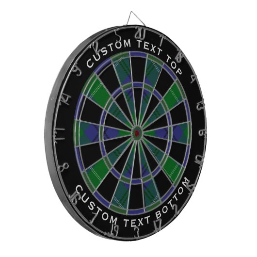 Clan Oliphant Tartan Dart Board Dartscheibe (Vorderseite Links)
