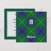 Clan Oliphant Tartan Einladung (Vorne/Hinten)