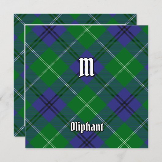 Clan Oliphant Tartan Einladung (Vorne/Hinten)