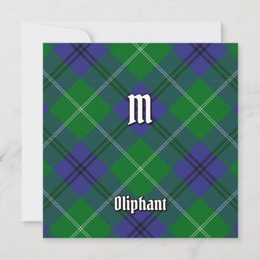 Clan Oliphant Tartan Einladung (Vorderseite)