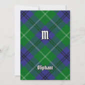Clan Oliphant Tartan Einladung (Vorderseite)
