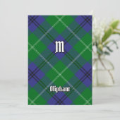 Clan Oliphant Tartan Einladung (Stehend Vorderseite)