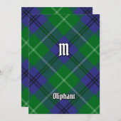 Clan Oliphant Tartan Einladung (Vorne/Hinten)