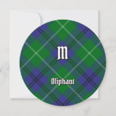 Clan Oliphant Tartan Einladung (Vorderseite)