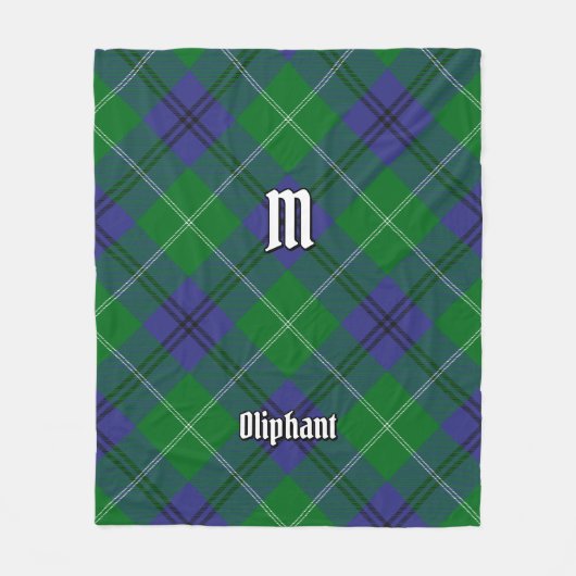 Clan Oliphant Tartan Fleece Blanket (Vorderseite)