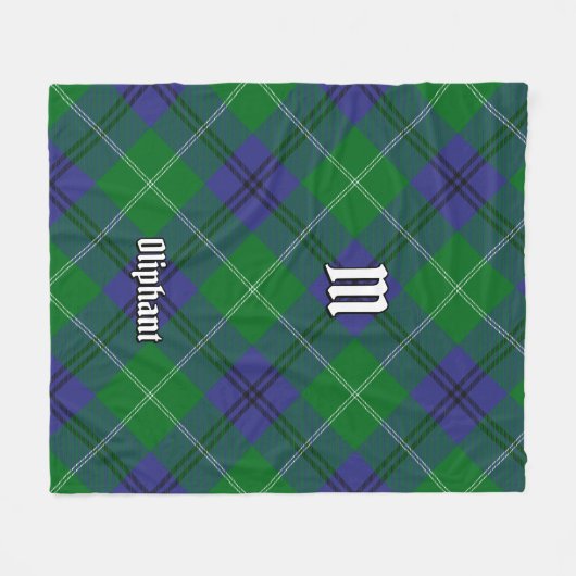 Clan Oliphant Tartan Fleece Blanket (Vorderseite (Horizontal))