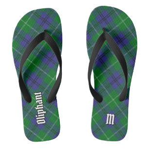 Clan Oliphant Tartan Flip Flops Badesandalen