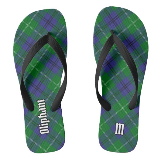 Clan Oliphant Tartan Flip Flops Badesandalen (Fußbett)