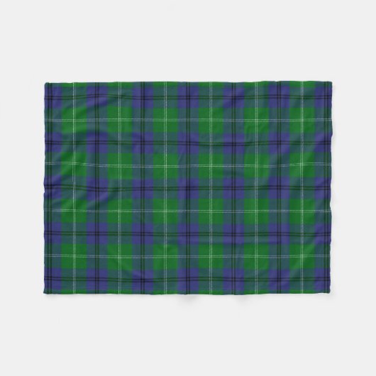 Clan Oliphant Tartan Kariert Fleecedecke (Vorderseite (Horizontal))