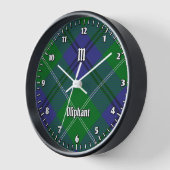 Clan Oliphant Tartan Large Clock Uhr (Winkel)