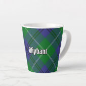 Clan Oliphant Tartan Latte Tasse (Rechte Ecke)