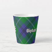 Clan Oliphant Tartan Latte Tasse (Vorderseite)