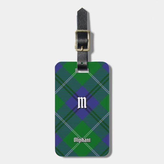 Clan Oliphant Tartan Luggage Tag Gepäckanhänger (Vorderseite vertikal)