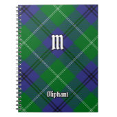 Clan Oliphant Tartan Notebook Notizblock (Vorderseite)
