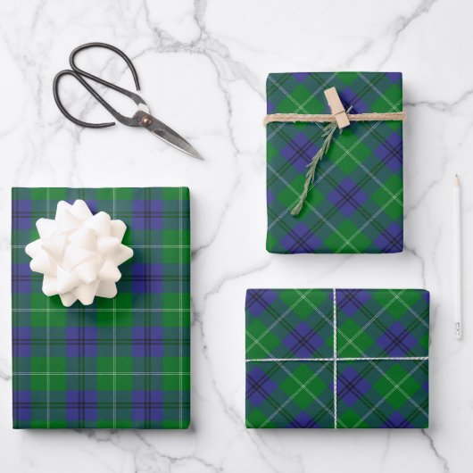 Clan Oliphant Tartan Wrapping Paper Sheets Geschenkpapier Set (Vorderseite)
