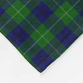 Clan Oliphant Wappen Abzeichen und Tartan Fleecedecke (Ecke)
