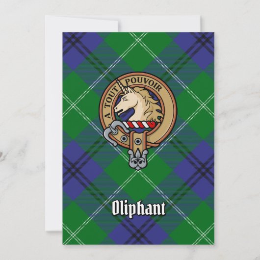 Clan Oliphant Wappen Einladung (Rückseite)