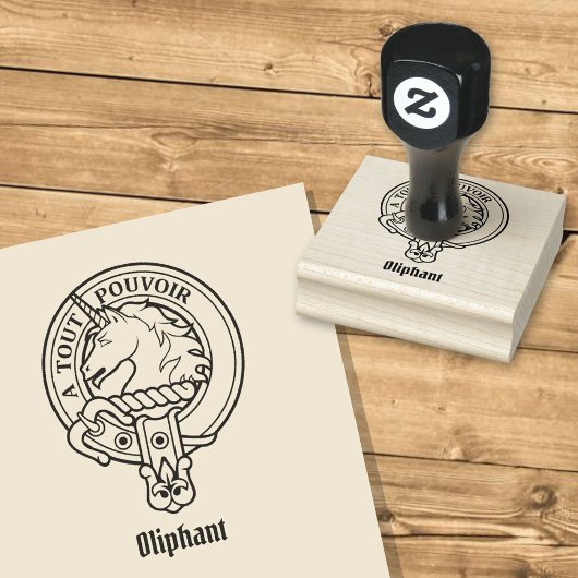 Clan Oliphant Wappen Rubber Briefmarke Gummistempel