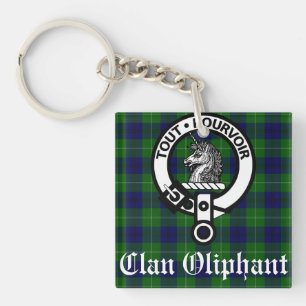 Clan Oliphant Wappen & Tartan Schlüsselanhänger