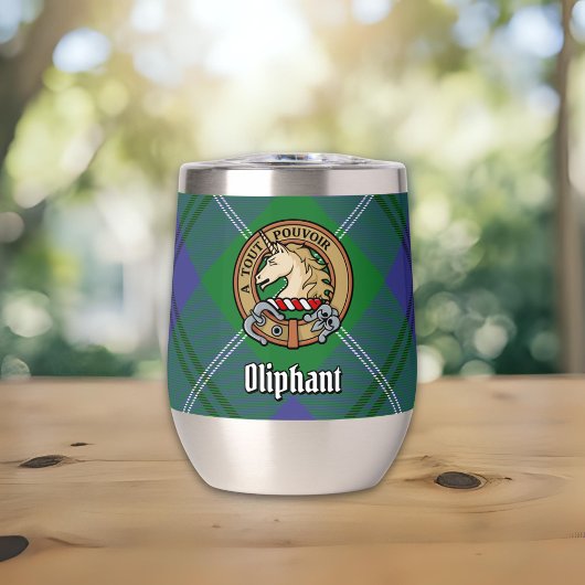 Clan Oliphant Wappen über Tartan
