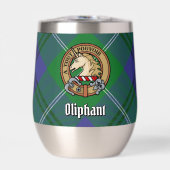 Clan Oliphant Wappen über Tartan (Vorderseite)
