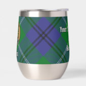 Clan Oliphant Wappen über Tartan (Links)