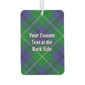 Clan Oliphant Wappen über Tartan Autolufterfrischer (Rückseite)