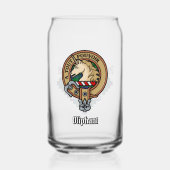 Clan Oliphant Wappen über Tartan Dosenglas (Vorderseite)