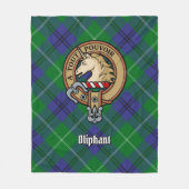 Clan Oliphant Wappen über Tartan Fleecedecke (Vorderseite)