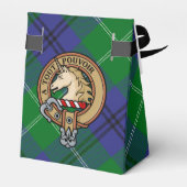 Clan Oliphant Wappen über Tartan Geschenkschachtel (Rückseite)