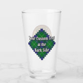 Clan Oliphant Wappen über Tartan Glas (Rückseite)