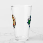 Clan Oliphant Wappen über Tartan Glas (Links)