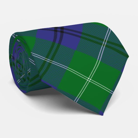 Clan Oliphant Wappen über Tartan Krawatte (Gerollt)