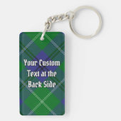 Clan Oliphant Wappen über Tartan Schlüsselanhänger (Rückseite)