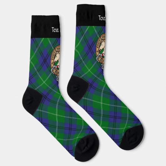 Clan Oliphant Wappen über Tartan Socks Socken (Rechts)