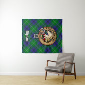Clan Oliphant Wappen über Tartan Wandteppich (Beispiel (Horizontal))