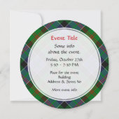 Clan Paterson Tartan Einladung (Rückseite)