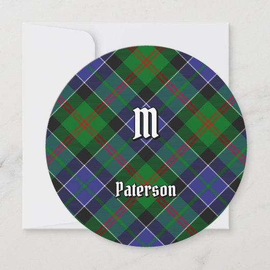 Clan Paterson Tartan Einladung (Vorderseite)