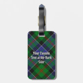 Clan Paterson Tartan Gepäckanhänger (Rückseite vertikal)