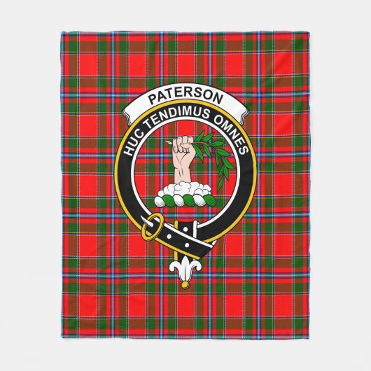 Clan Paterson Tartan Kariert Fleecedecke (Vorderseite)