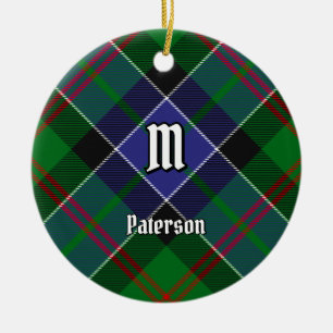 Clan Paterson Tartan Keramik Ornament