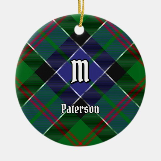 Clan Paterson Tartan Keramik Ornament (Vorne)