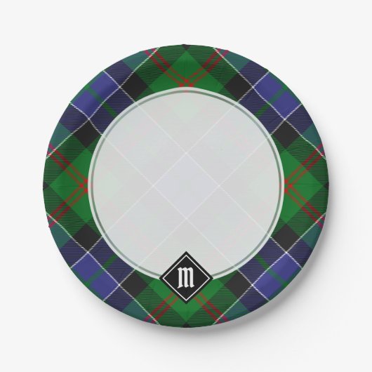Clan Paterson Tartan Pappteller (Vorderseite)