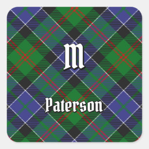 Clan Paterson Tartan Quadratischer Aufkleber