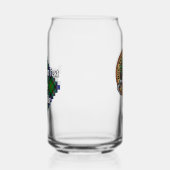 Clan Paterson Wappen über Tartan Dosenglas (Rechts)